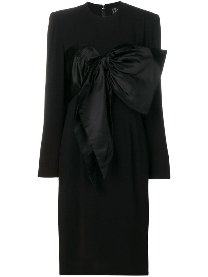 Jean Louis Scherrer Pre-owned Bow Detail Dress - Black