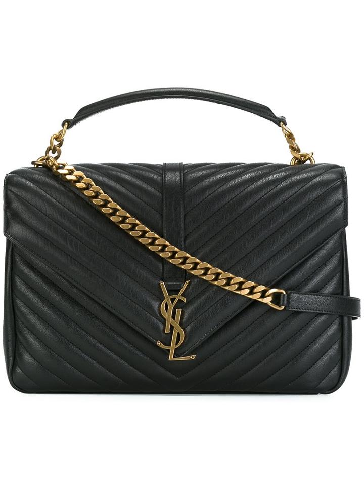 Saint Laurent Large 'collège Monogram' Tote, Women's, Black
