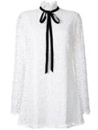 Macgraw Ribbon Dress, Women's, Size: 8, White, Cotton/polyester