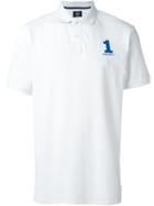 Hackett Logo Embroidery Polo Shirt, Men's, Size: S, White, Cotton/elastodiene