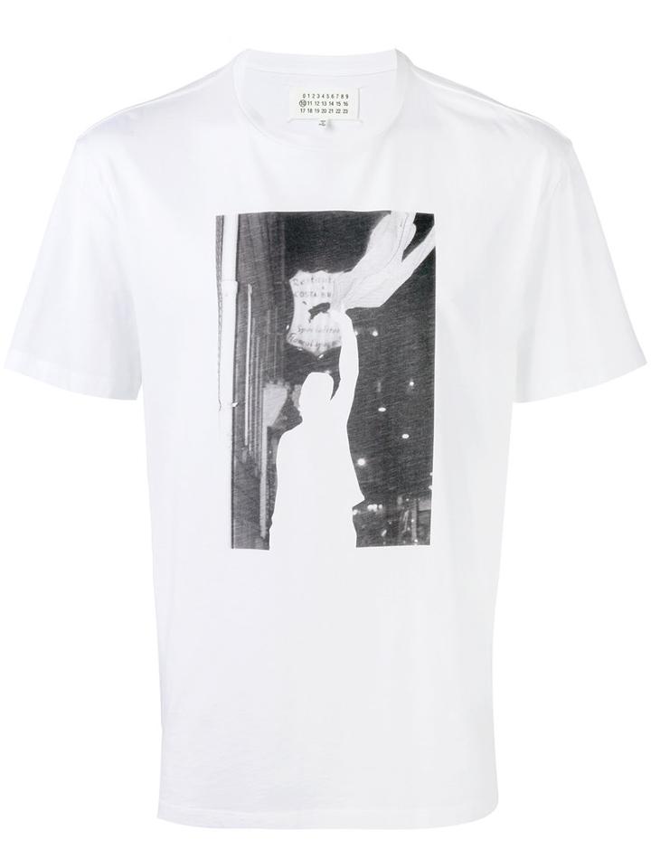 Maison Margiela Photo Print T-shirt, Men's, Size: 52, White, Cotton