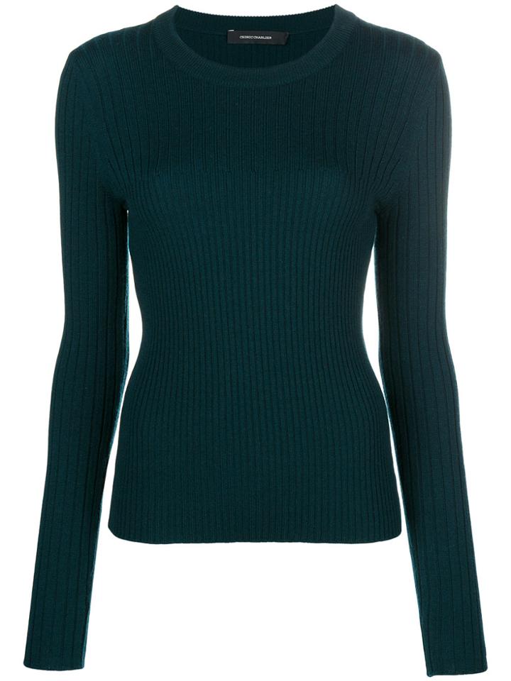Cédric Charlier Crew Neck Sweater - Green