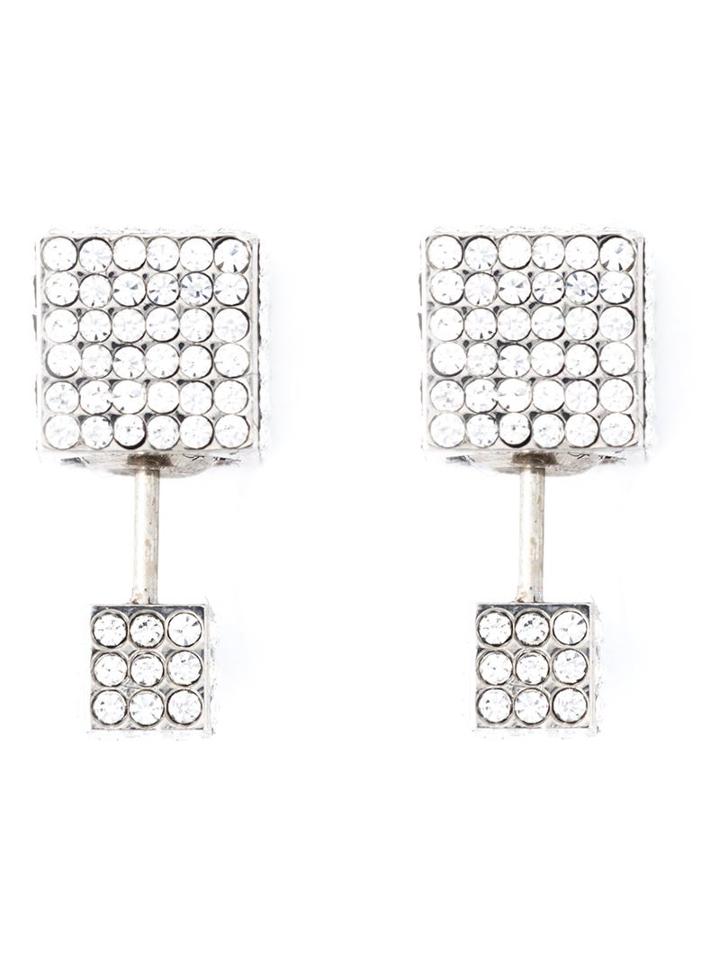 Vita Fede 'double Cubo' Earrings, Women's, Metallic