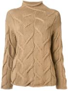 Chanel Pre-owned Textured Woven Jumper - Brown