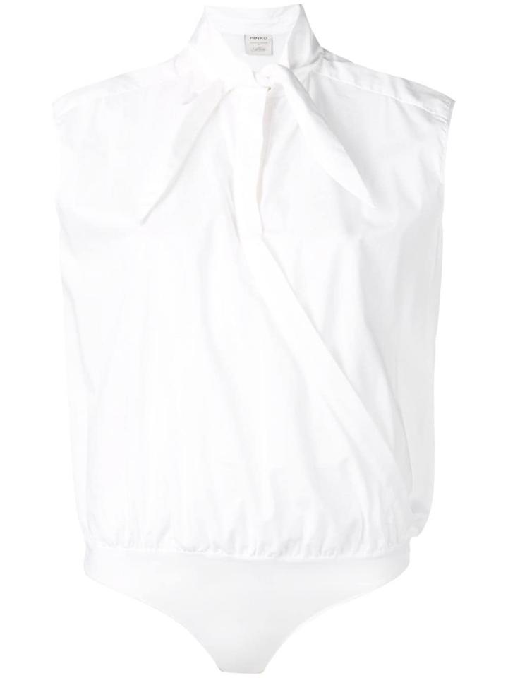 Pinko Wrap Shirt Bodysuit - White