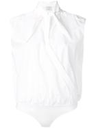 Pinko Wrap Shirt Bodysuit - White