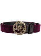 Just Cavalli Serpent Plaque Belt - Purple