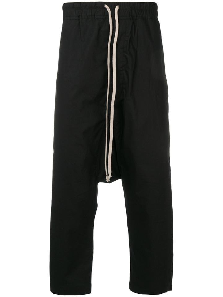 Rick Owens Drkshdw Drop Crotch Trousers - Black