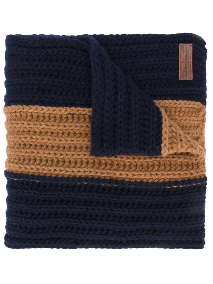 Dsquared2 Two Tone Scarf - Blue