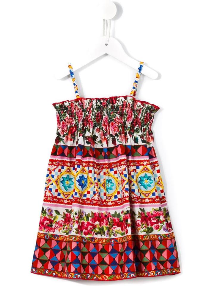 Dolce & Gabbana Kids - Mambo Print Poplin Dress - Kids - Cotton - 24 Mth