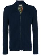 Etro Cable Knit Zipped Cardigan - Blue