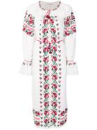 Ulla Johnson Floral Shift Midi Dress - White