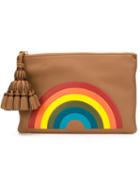 Anya Hindmarch Rainbow Georgiana Clutch, Women's, Brown, Nappa Leather
