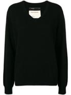 Frenckenberger Knit V-neck Sweater - Black
