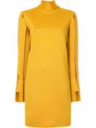 Liya Turtleneck Mid-length Dress - Yellow & Orange