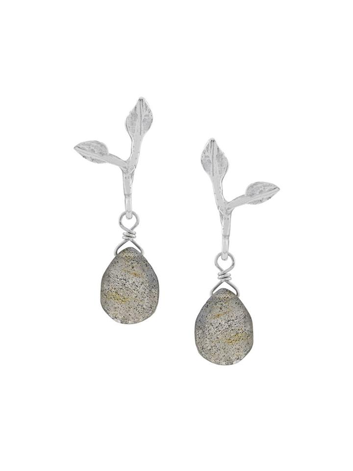 Wouters & Hendrix My Favourites Labradorite Stone Earrings - Silver