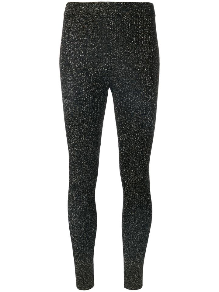 Golden Goose Deluxe Brand Glitter-embroidered Leggings - Black