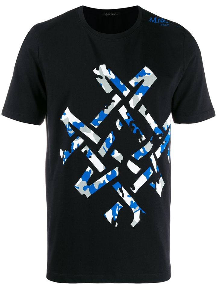 Mr & Mrs Italy Abstract Camouflage T-shirt - Black