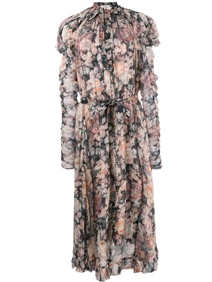 Zimmermann Zimmermann 4614dtem Black Faded Floral - Nude & Neutrals