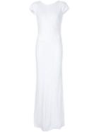 Badgley Mischka Draped Back Sequin Gown