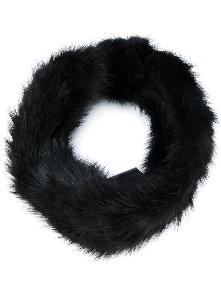 Yves Salomon Headband Hat - Black