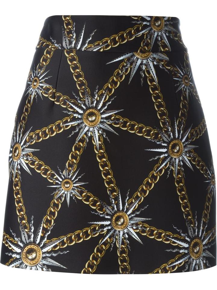Fausto Puglisi Chain And Sun Print Mini Skirt