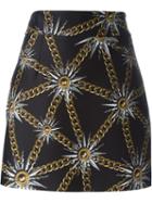 Fausto Puglisi Chain And Sun Print Mini Skirt