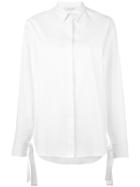 Cédric Charlier - Tied Cuff Shirt - Women - Cotton/other Fibers - 42, White, Cotton/other Fibers