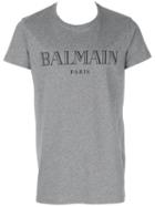 Balmain - Logo Stamp T-shirt - Men - Cotton - M, Grey, Cotton