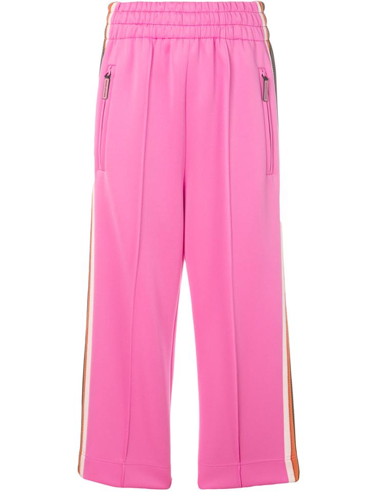 Marc Jacobs Cropped Track Trousers - Pink & Purple