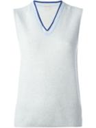 Massimo Alba Contrasting V-neck Top