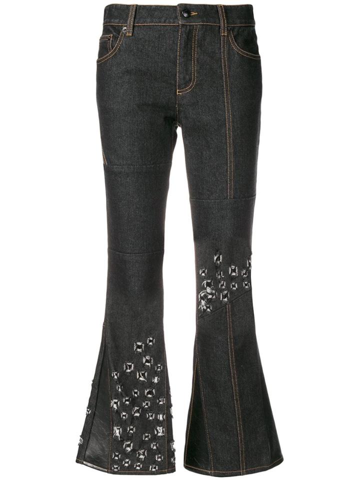 Sonia Rykiel Patchwork Design Distressed Jeans - Black