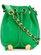 Chanel Vintage Bucket Chain Shoulder Bag - Green