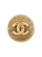 Chanel Vintage Chanel Cc Logos Brooch Pin - Metallic