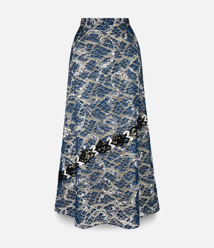 Christopher Kane Flower Lace Long Skirt