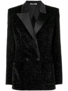 Philosophy Di Lorenzo Serafini Glitter Blazer Jacket - Black