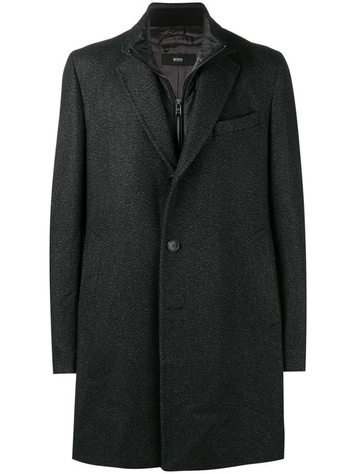Boss Hugo Boss Single-breasted Overcoat - Grey