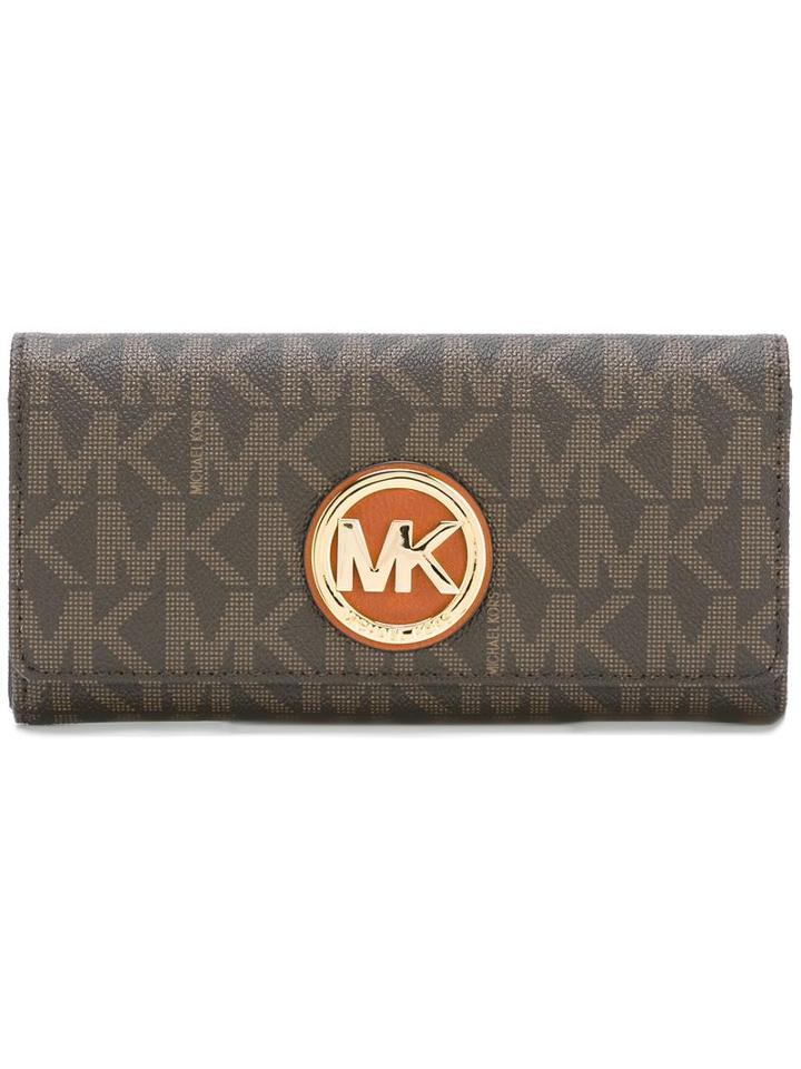 Michael Michael Kors 'fulton' Wallet, Women's, Brown, Pvc