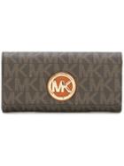 Michael Michael Kors 'fulton' Wallet, Women's, Brown, Pvc