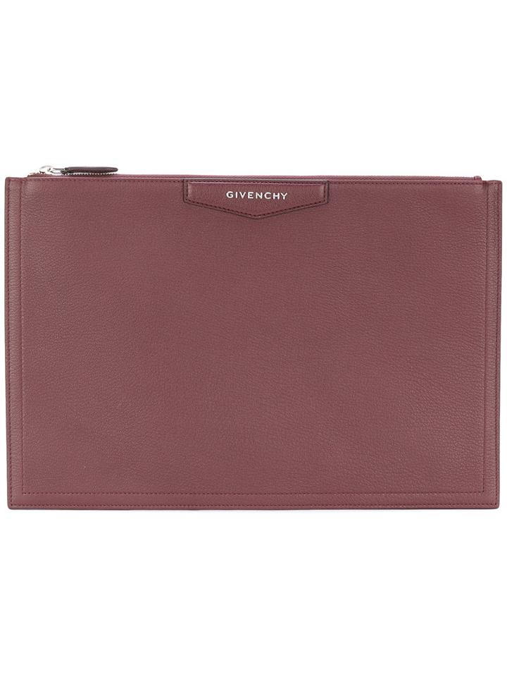 Givenchy - Large Antigona Pouch - Women - Leather - One Size, Red, Leather