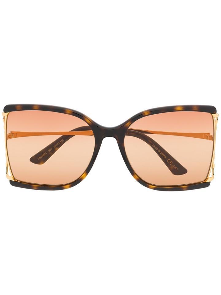 Gucci Eyewear Tortoise Square-frame Sunglasses - Brown