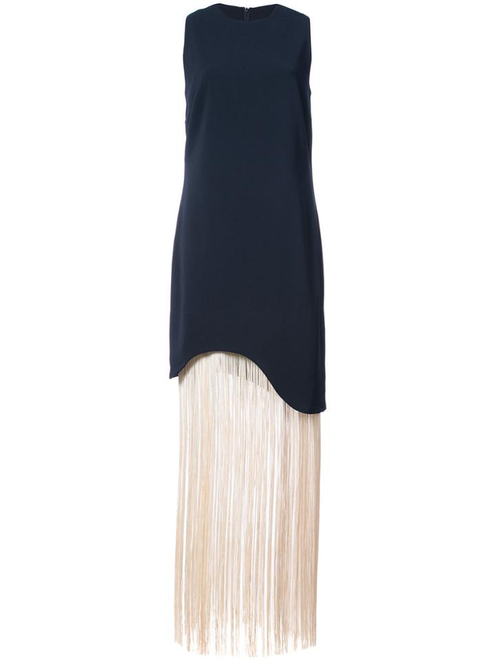 Nomia Curved Fringe Dress - Blue