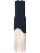 Nomia Curved Fringe Dress - Blue