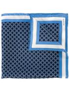 Gucci Geometric Print Pocket Square, Men's, Blue, Silk