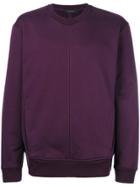 Cédric Charlier Crewneck Plain Sweatshirt - Pink & Purple