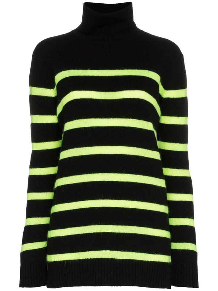 Balmain Striped Cashmere Blend Jumper - Black