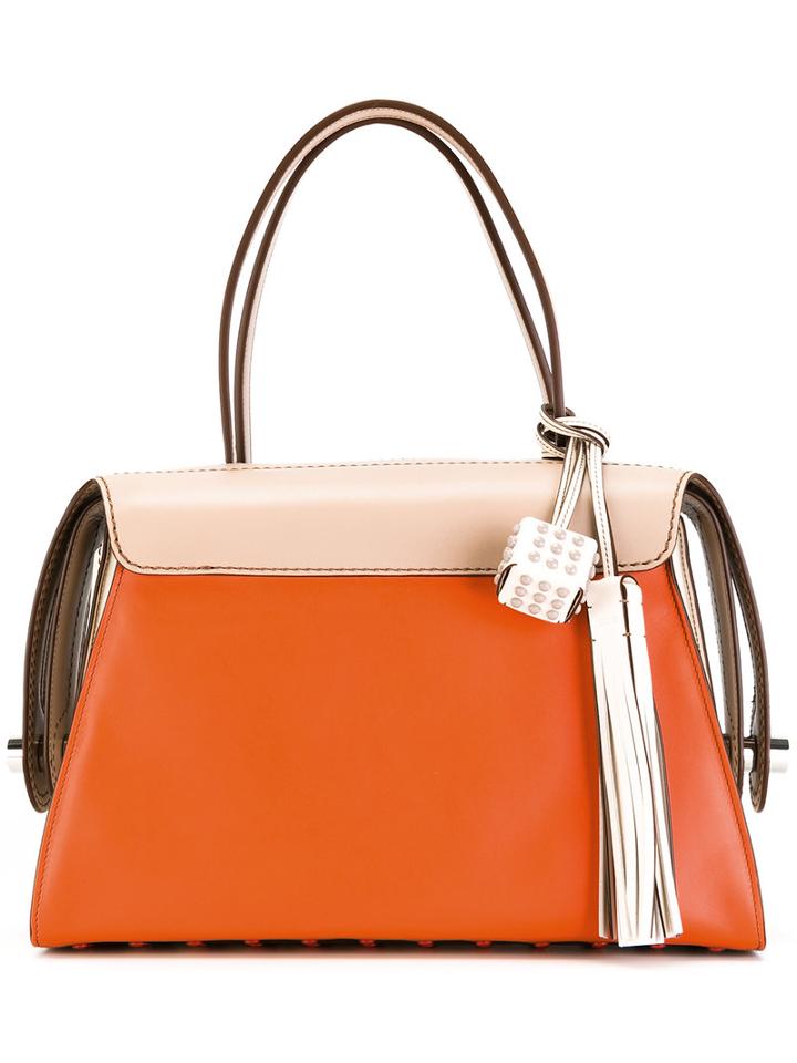 Tod's Medium Twist Boston Bag, Nude/neutrals, Leather