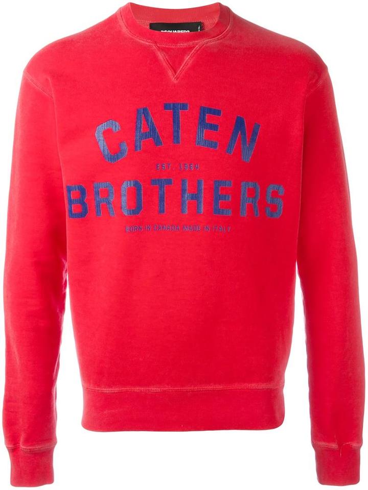 Dsquared2 Caten Brothers Sweatshirt, Men's, Size: Large, Cotton