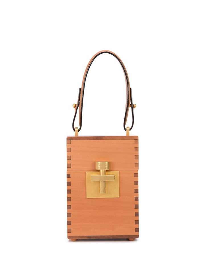 Oscar De La Renta Mini Alibi Box Bag - Brown