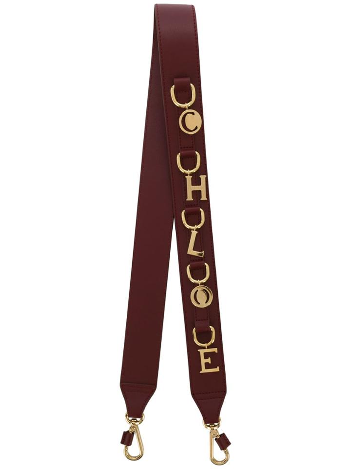 Chloé Logo Bag Strap - Pink & Purple